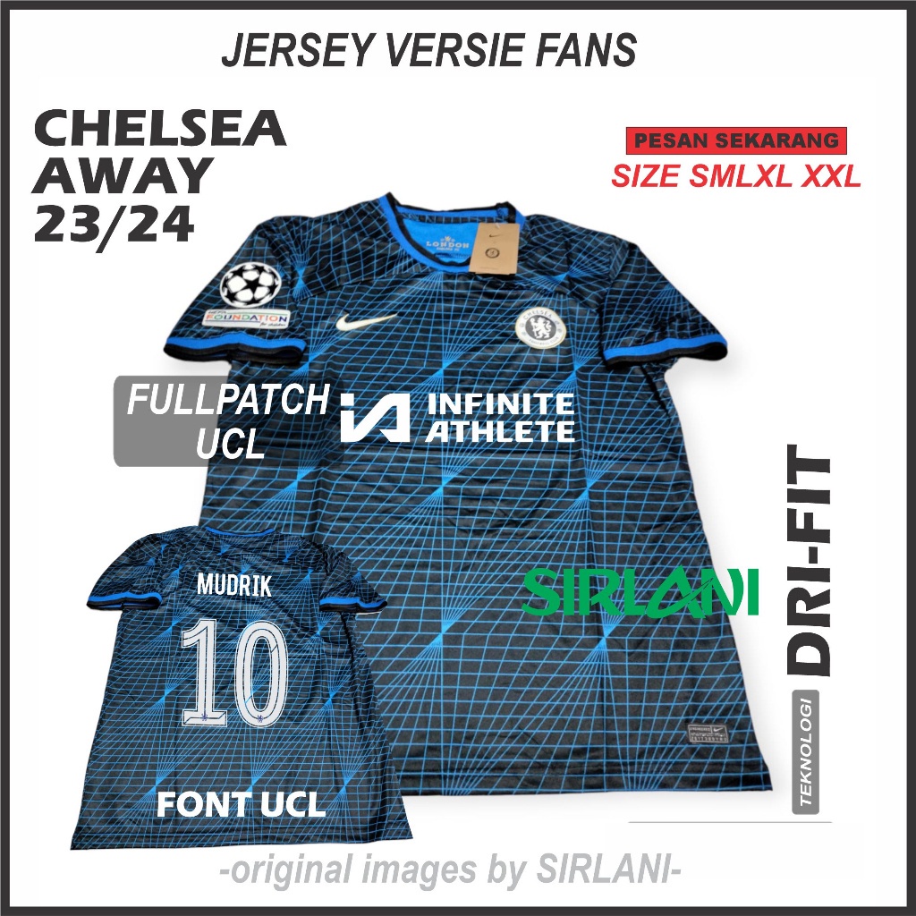 JERSEY CHELSEA AWAY NEW 23 24 JERSEY BOLA CHELSEA FC AWAY2023 2024