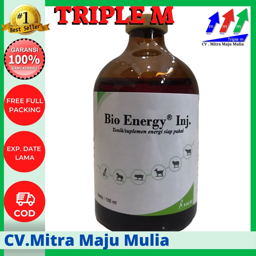 BIO ENERGY 100 ml MMM - sumber ATP energi untuk hewan ternak