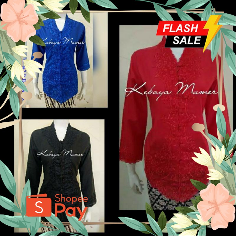 SALE 12.12 | Kebaya Encim Merah. Kebaya Encim Hitam. Kebaya Bordir. Kebaya Encim. Kebaya Hitam. Keba