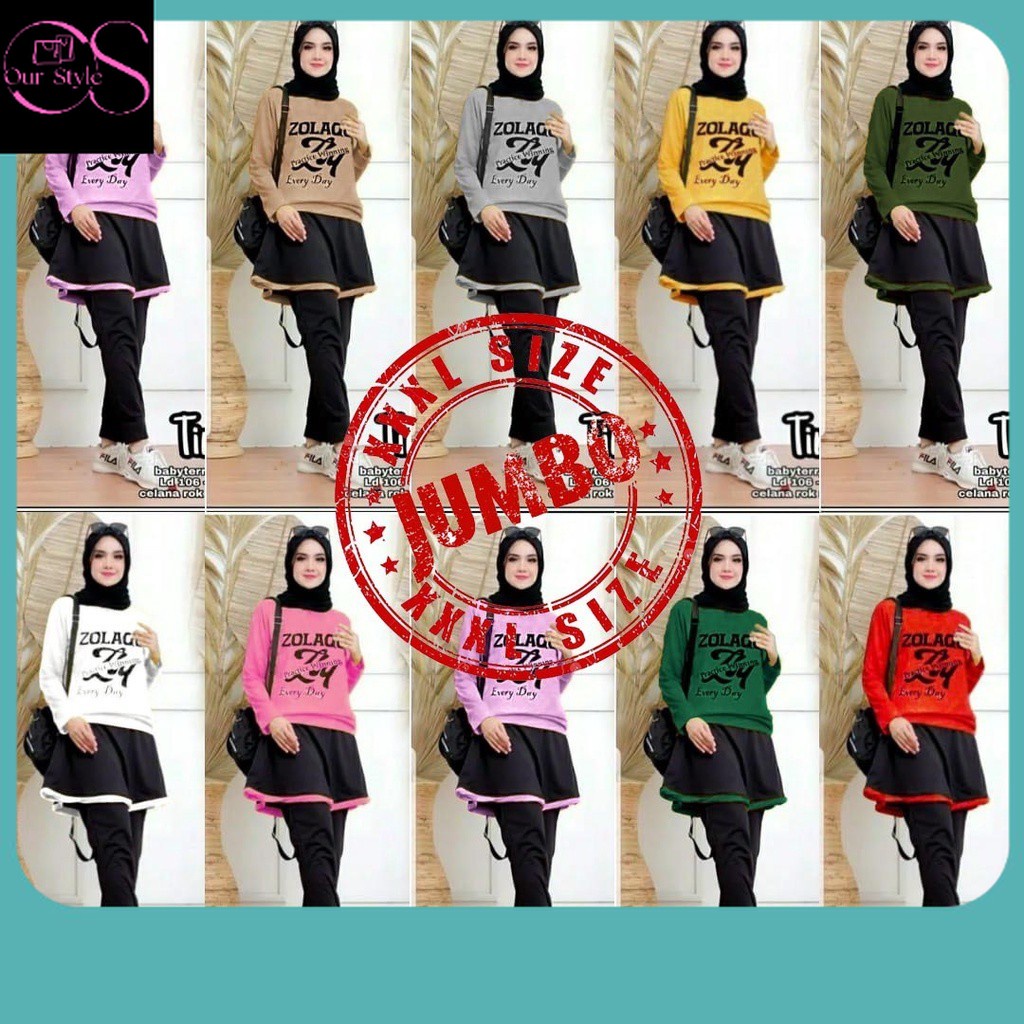 Sehat Yuk / SET TIME JUMBO SET TIME XL-XXXL STELAN JUMBO WANITA KEKINIAN Setelan Baju Olahraga Wanit