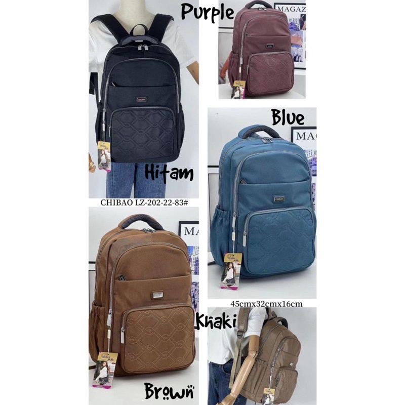TAS RANSEL WANITA IMPORT TAS CHIBAO 202-22 SIZE JUMBO MUAT LAPTOP. TAS WANITA TAS RANSEL LAPTOP TAS 