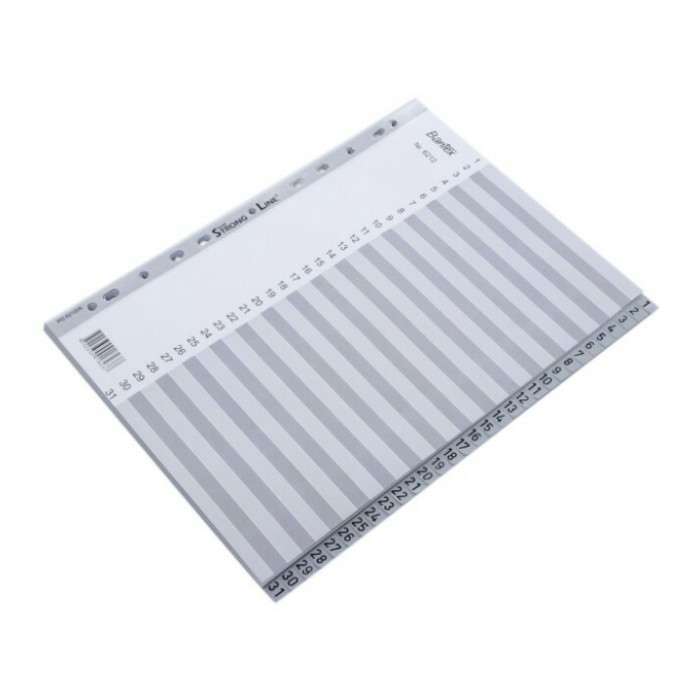

Divider Numerical a4 plastik 1-31 index Merk Bantex 6212.05