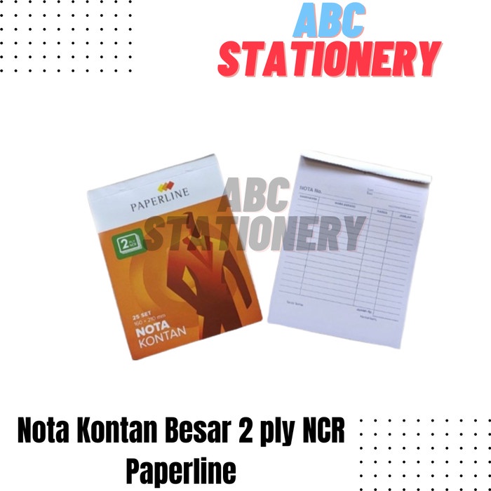 

Nota Kontan Besar 2 ply NCR Paperline (kelipatan 10 buku) - Pack