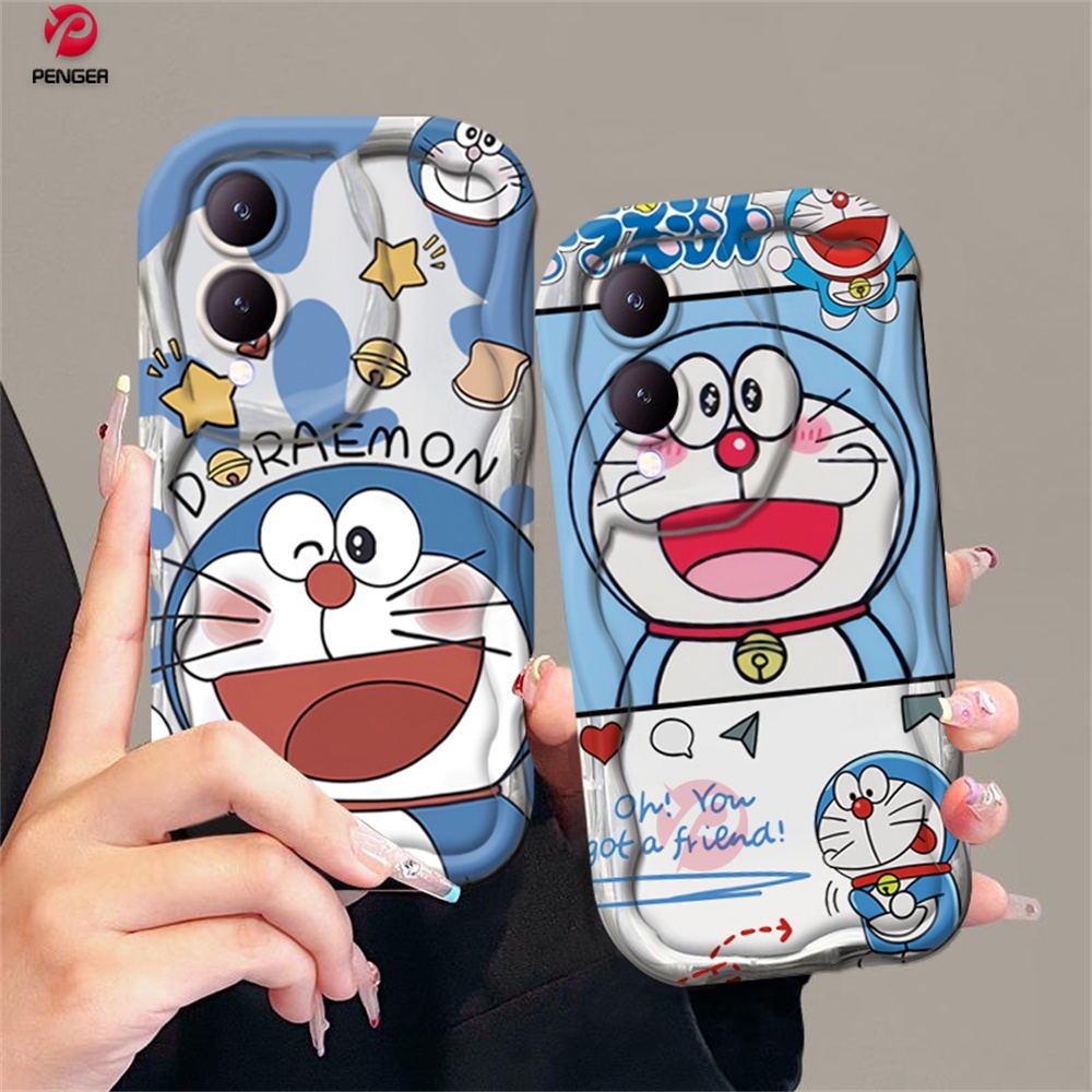 Casing hp Vivo Y17s Y36 Y27 Y02T Y20 Y02A Y35 Y12s Y11 Y17 Y16 Y21 Y15 Y12 Y30i Y22 Y15s Y20s Y22s Y21A Y12i Y21s Y15A Y33s Y91C Cute Cartoon Doraemon Avatar Pattern Soft TPU Phone Case PENGER