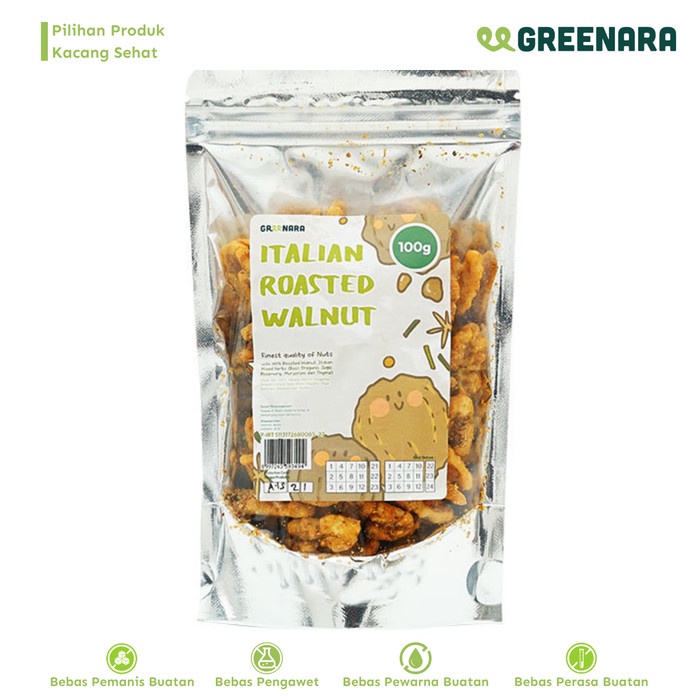 

[KUALITAS TERBAIK] Kacang Walnut 100gr / Italian Roasted Walnut Termuarah