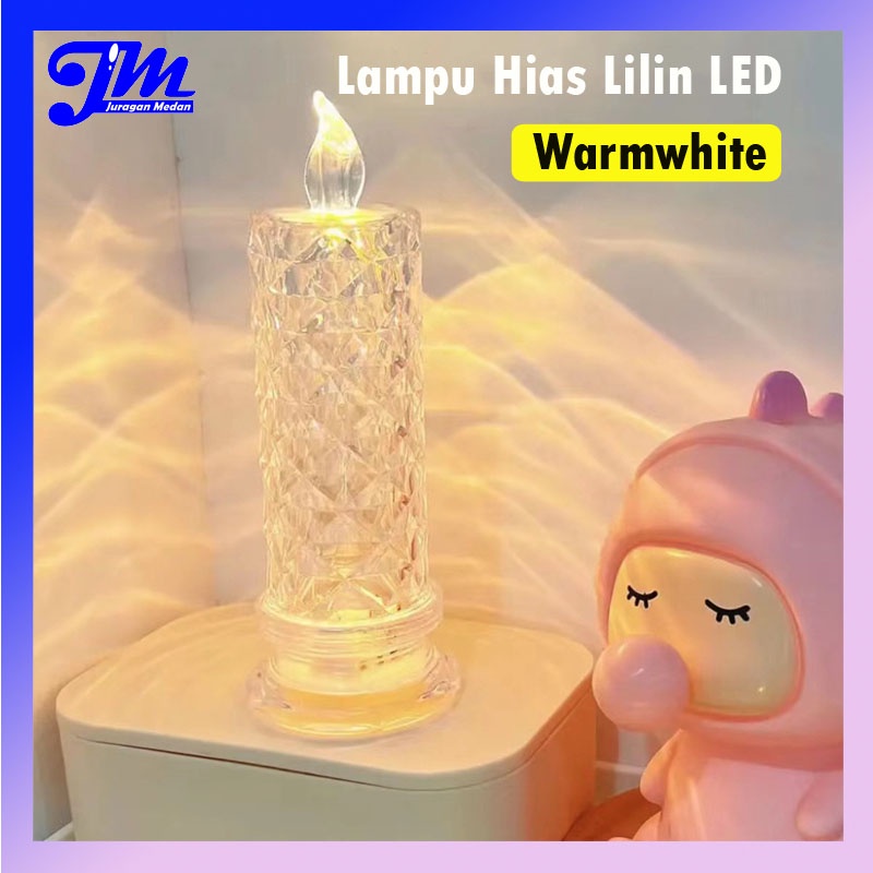 Lilin Led Candles Lilin Mini Elektrik Lampu Tidur Lilin LED Light Candle Electronic Lamp With Base T
