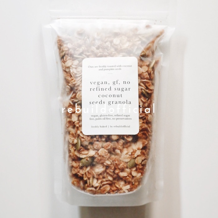 

✨PROMO✨ -Vegan Coconut Seeds Granola — GF Refined Sugar Free — rebuildofficial