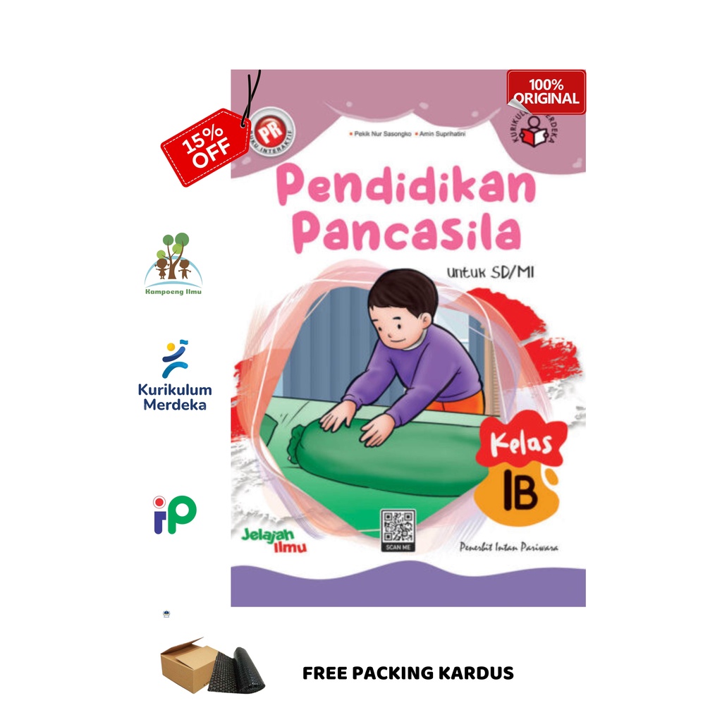 BUKU LKS/PR SD PKN  KELAS 1 SEMESTER 2 KURIKULUM MERDEKA TERBARU INTAN PARIWARA