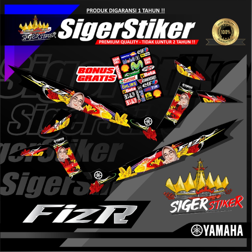 Stiker Motor Fiz R Stiker Striping List Yamaha Fizr Semi Full