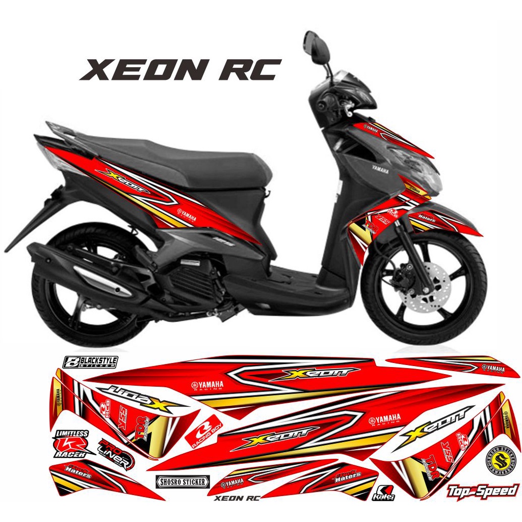 STRIPING XEON KARBU VARIASI MOTIF POLET BODY LIS MOTOR XEON RC OLD STICKER XEON RC / STRIPING RACING