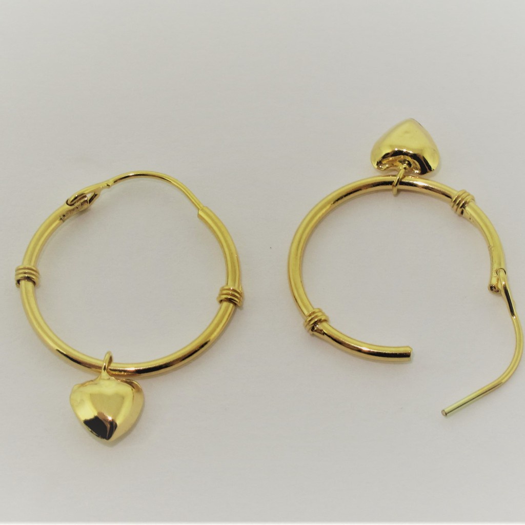 anting bulat merica anak dan dewasa emas asli kadar 700 70% 16k 22 love hati polos gold anak dewasa 