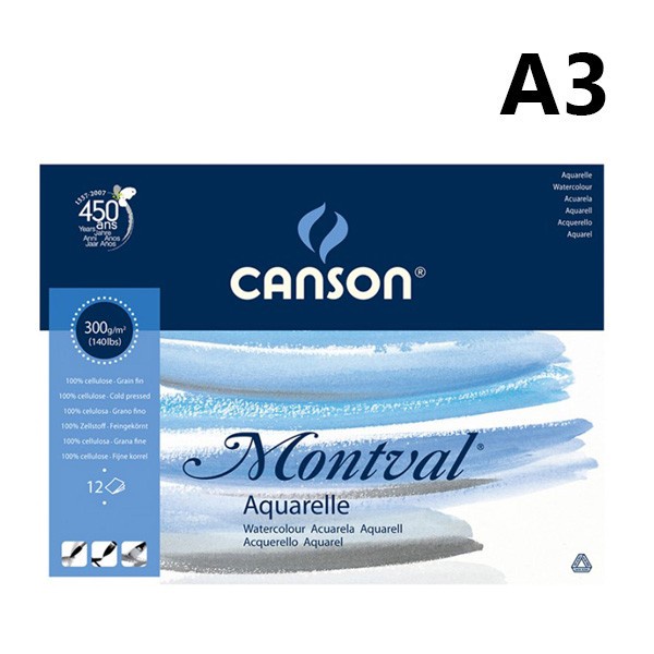 

Andriant Canson Montval Watercolor Pad A3 - 300gsm