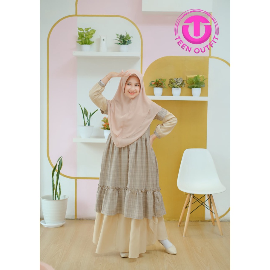 8219 Gamis Nazla 2in1 by Teen Outfit