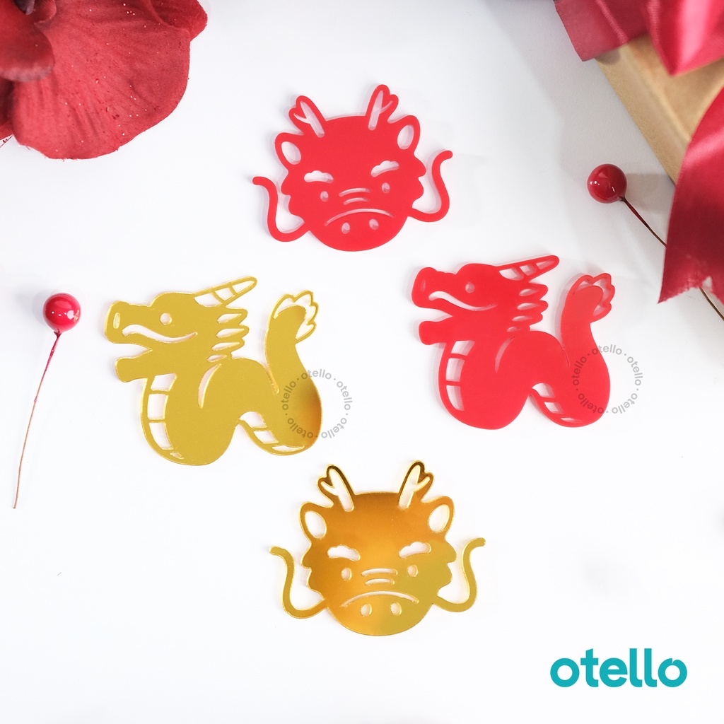 

Ornamen Imlek Karakter Dragon Naga Dekorasi CNY Chinese Dekorasi Hiasan Aksesories