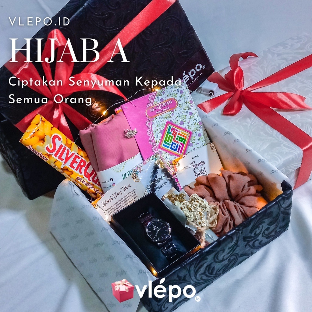 

(VLEPO HIJAB A) Paket Kado Hijab Cewek Hampers Hijab Kerudung Hampers Jilbab Kado Hampers Gift Box Hampers Gift Pacar Sahabat Cewek Kado Ulang Tahun Anniversary Kado Ulang Tahun Cewek Kado Boneka