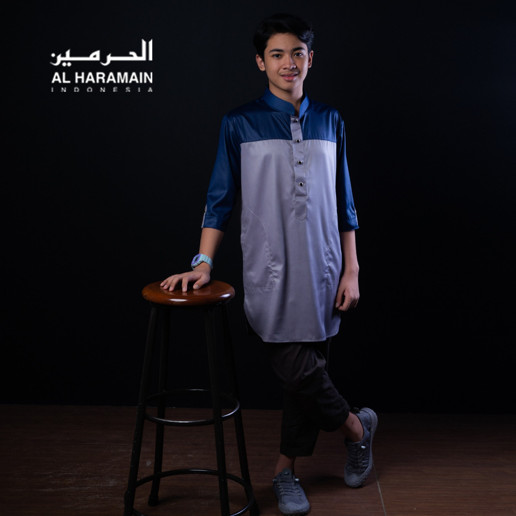 Baju Koko Bisa COD Kurta Kombinasi (52) AL Haramain | Abu | Navy | Hijau Lumut | Maroon
