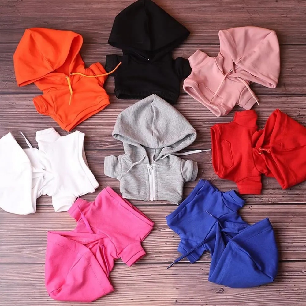baju boneka Handmade Hoodies For 5cm Dolls Sweatshirt Fashion Clothes For 1/12 BJD Dolls Top Kids To