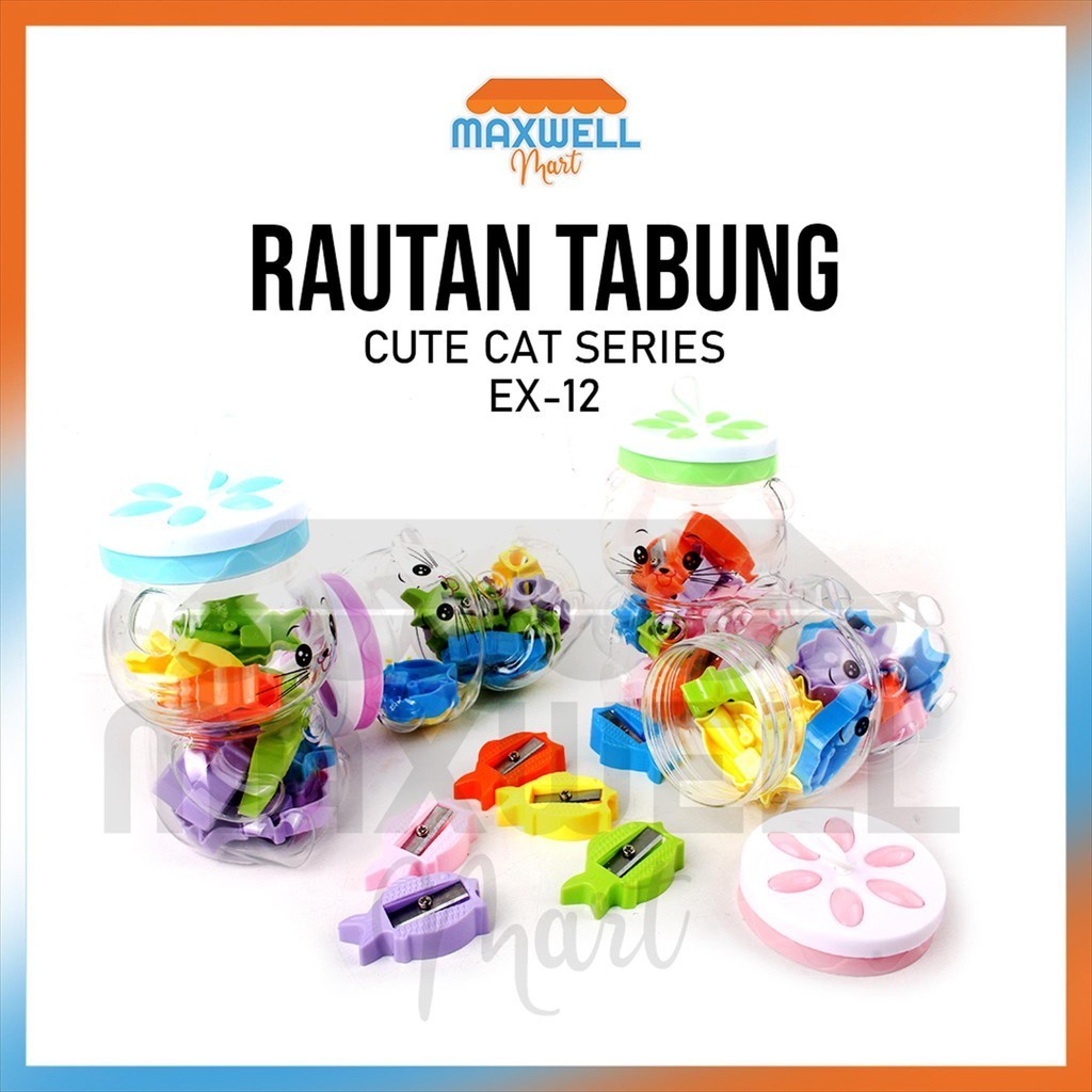 

[MaxMart] 12pcs Rautan Tabung CAT EX-12 / 1 Tabung Rautan Karakter
