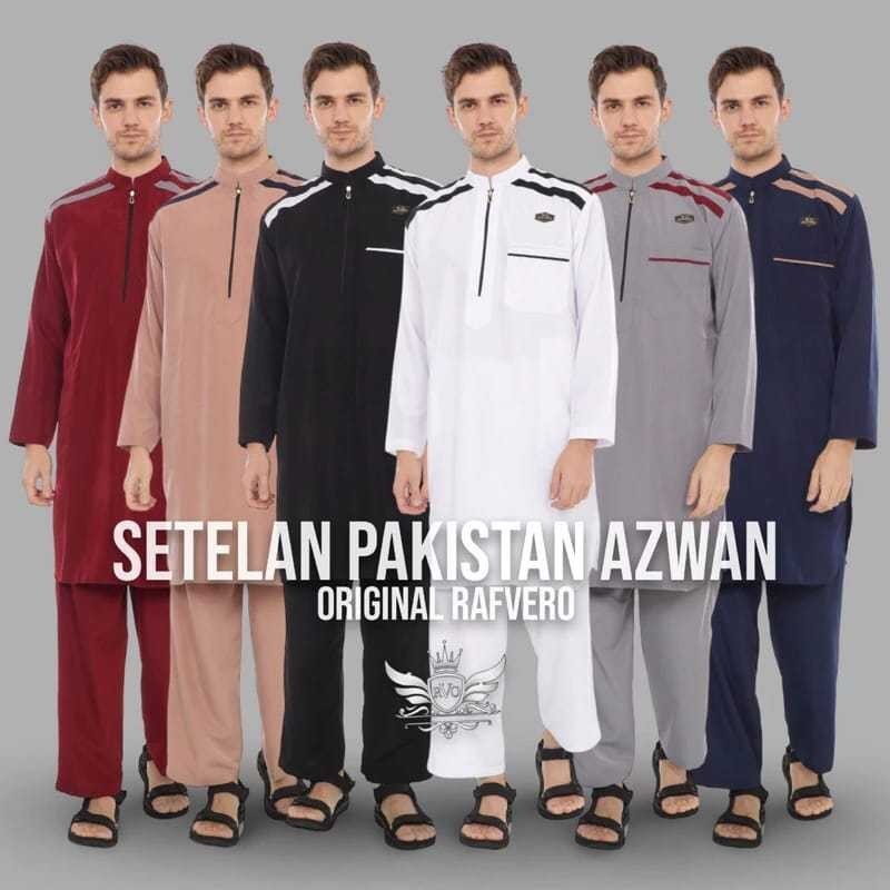 TAWAJUH - Setelan Koko Pakistan Pria Dewasa Muslim - Baju Koko Setelan Pria - Qurta Koko Setelan - B