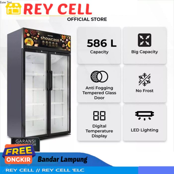 Showcase Polytron 2 Pintu 568L SCN-610 GARANSI RESMI
