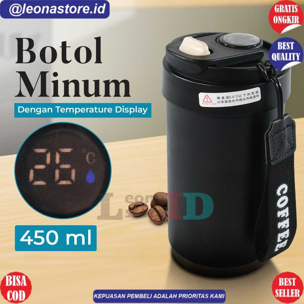 WMYG Botol Minum Tumbler Temperature Display Stainless Steel 450ml - WM-8001