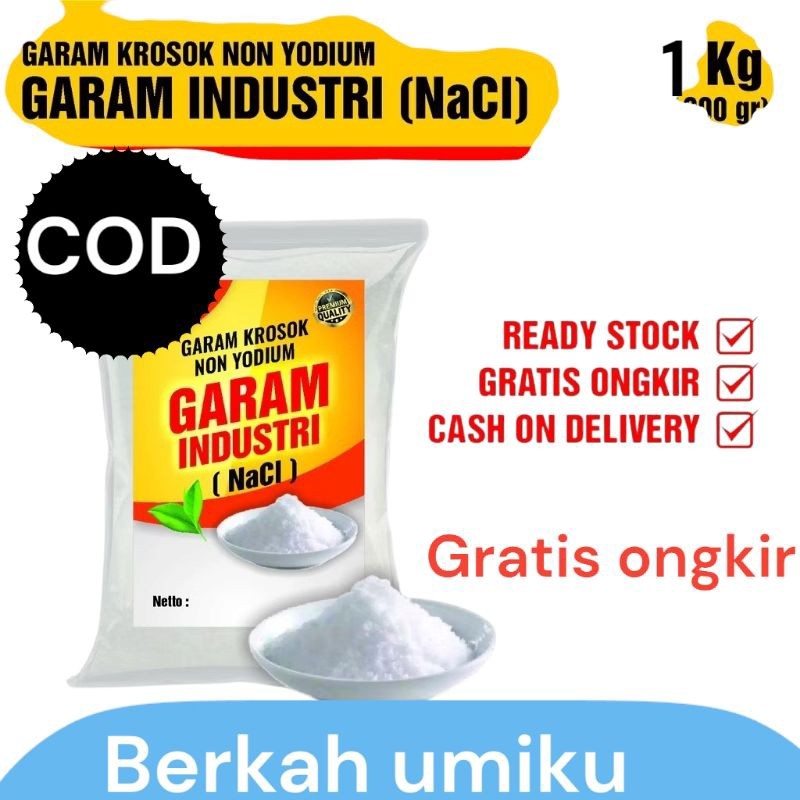 

Promo Garam Industri / NaCL / Garam non yodium / Garam australia / Garam Krosok / Natrium Klorida 1KG 1 KG