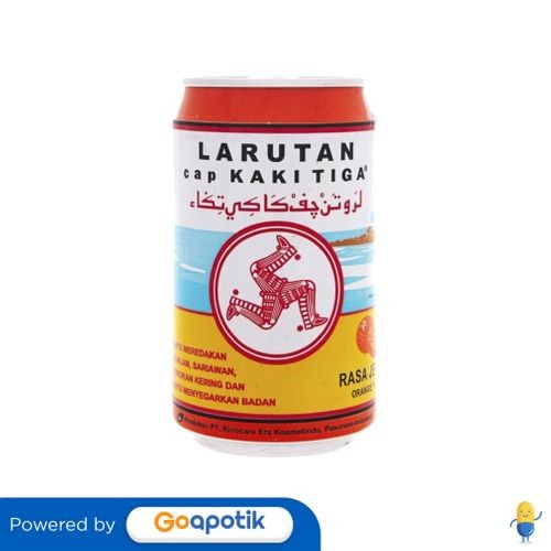 

Cap Kaki Tiga Larutan Penyegar Rasa Jeruk 320 Ml Kaleng