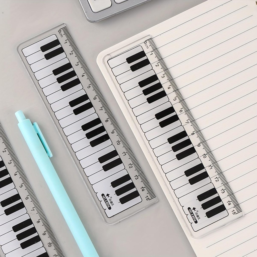 

1pc Piano Ruler 5.91inch Ruler For School Students Piano Ruler For Musical Notes Kawaii Stationery Back To School