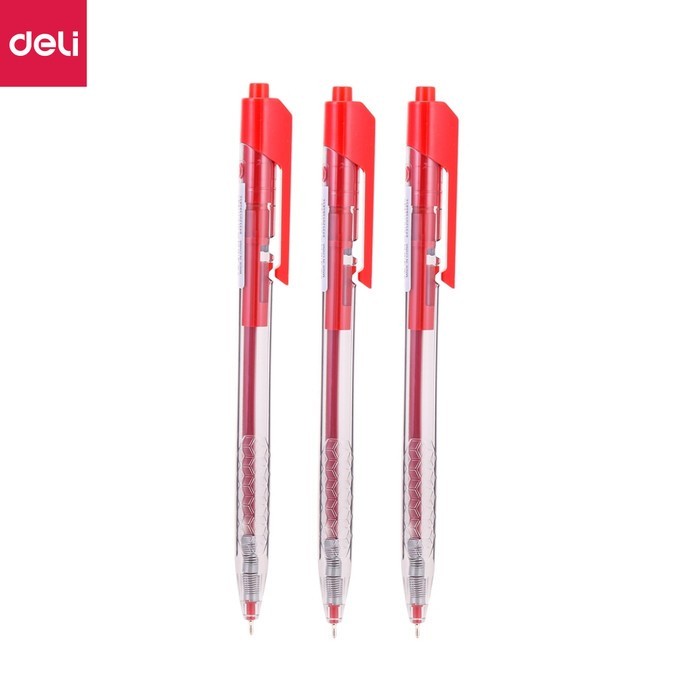 

Deli Pulpen Cetek Halus / Retractable Smooth Ballpoint Pen EQ01340