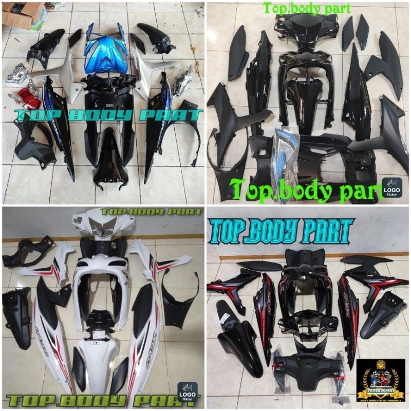 cover body full body halus kasar revo fit revo x FI th 2015-2018 plus lampu baut