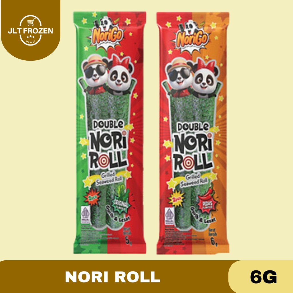 

Nori Go Nori Roll Double / Rumput Laut Panggang / Gulung / Seaweed / Original / Pedas ISI 2 / 6G / 1PCS JAVA