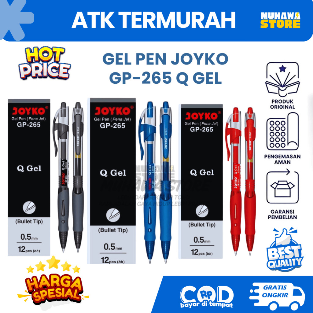 

JOYKO GEL PEN GP-265 Q GEL 1 PACK ISI 12 PCS