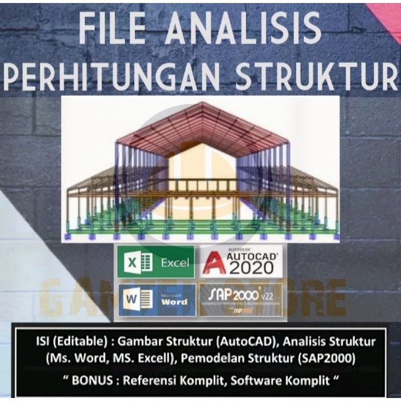 FILE PERHITUNGAN  STRUKTUR DAN GAMBAR BANGUNAN (TERLENGKAP DAN TERMURAH)