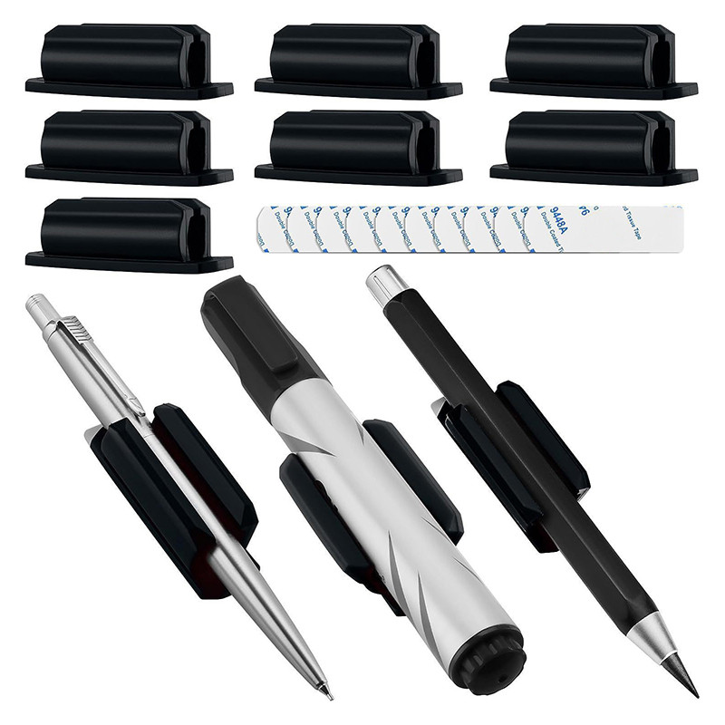 

1Pcs Silicone Pen Holder Adhesive Pen Cover Clips Learning Stationery School Supplies Desk Accessories Child Safe Writing Tools