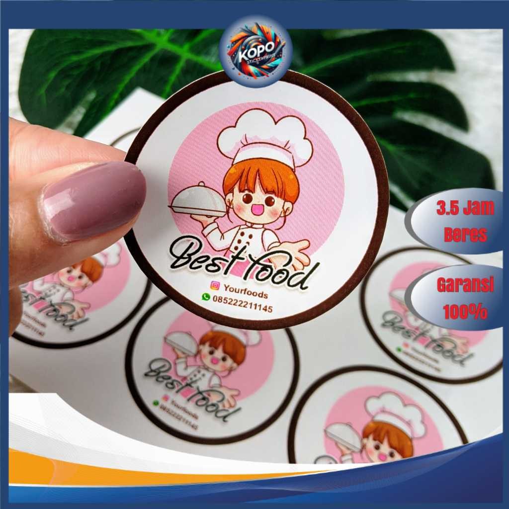 

KOPO SBC 8-15 Cetak Stiker Bulat Logo Olshop Custom Sticker Label Makanan Free Desain Print