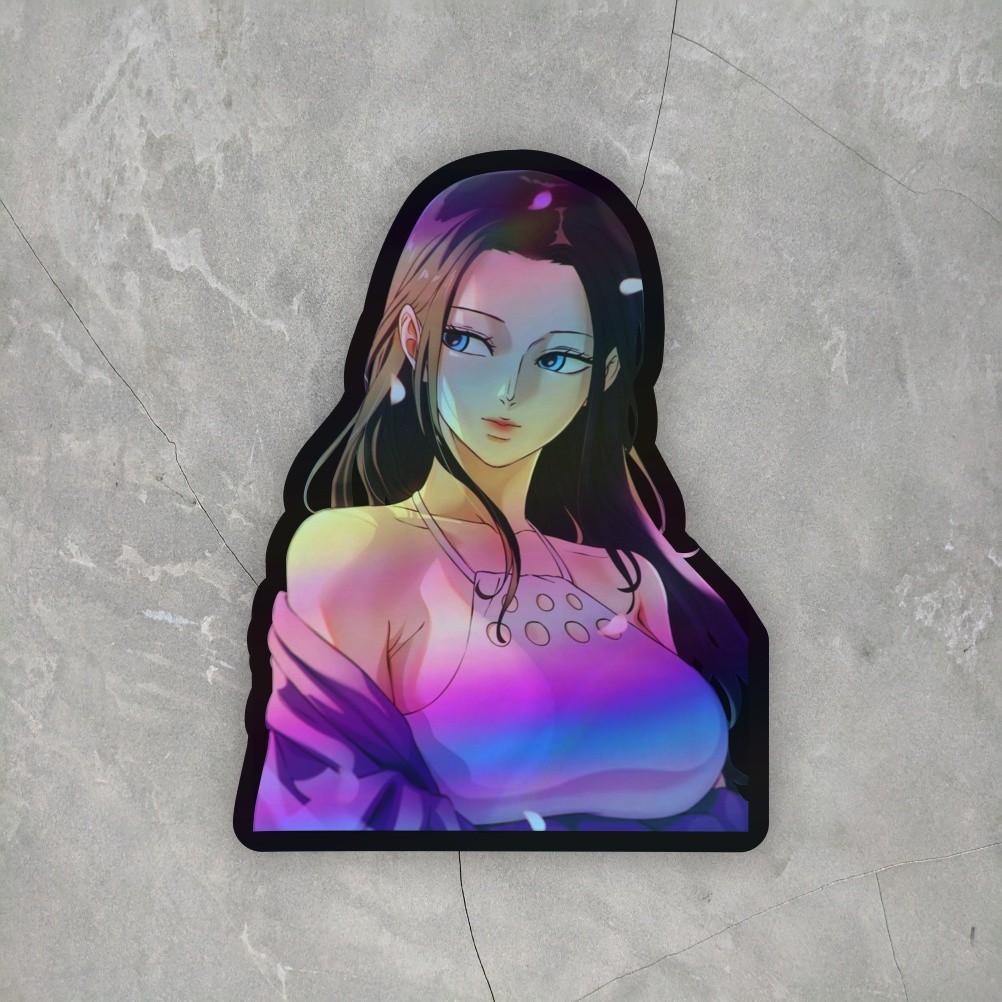 

Sticker Anime Hologram Nico Robin One piece ukuran 7 cm