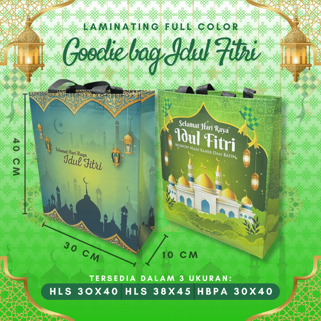

Tas Lebaran Idul Fitri Laminasi 30X40X10 Murah Ramah Lingkungan