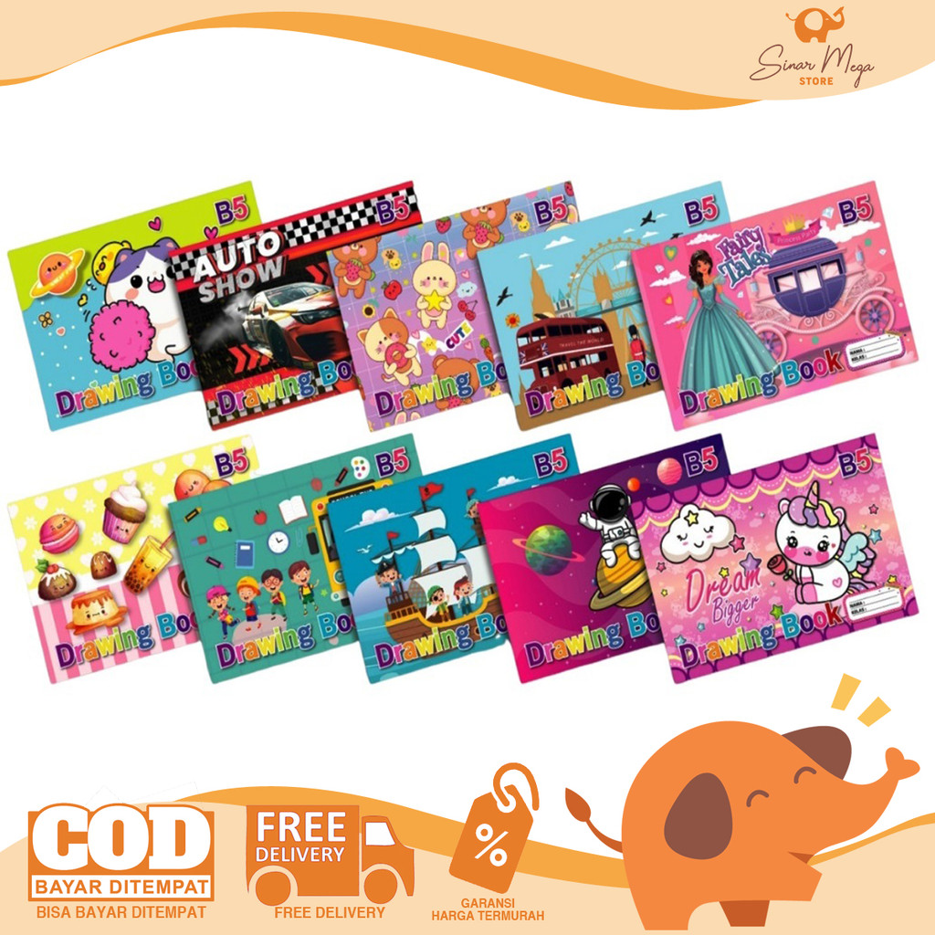 

SQUEEZY Buku Gambar B5 (BG-SQB5306) DIJUAL PAK (isi 10 Buku)