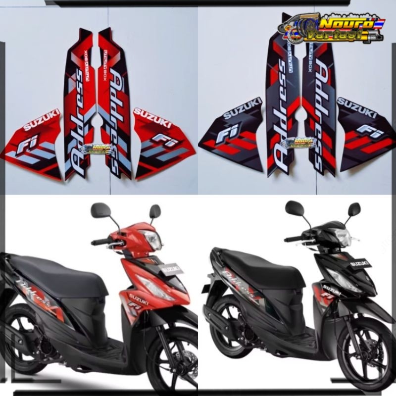 aksesoris stiker striping Suzuki address r 2023 2024 fi Lis body standar
