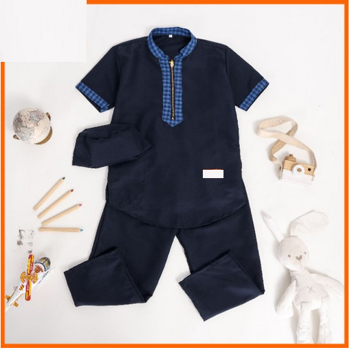 [[Ramadhan Sale]] Baju Koko Anak Laki Laki + Baju Anak Laki Laki Koko Kurta 26 - Biru, XS