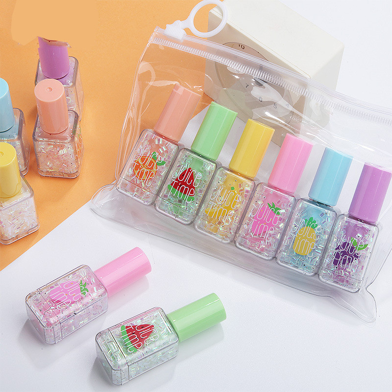 

6PCS/Set Nail polish shape Highlighter Pens Fluorescent pens Kawaii Marker Pens office School Stationery Supplies For girls gift