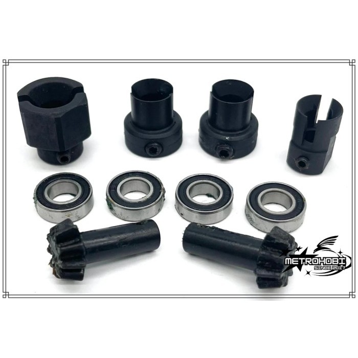 HPI Savage XL 5.9 GTXL-6 - BEVEL GEAR SET (9t) & Bearings & Drive Cups Flux hp HPI 160102