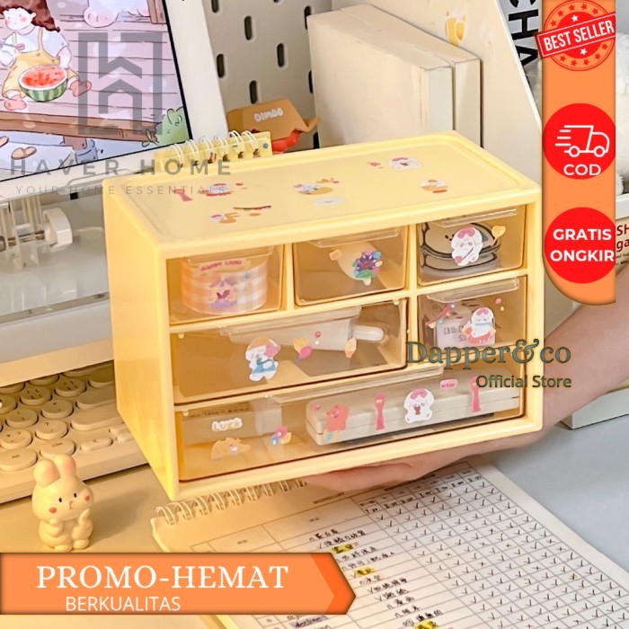 

Cod ABBY - Kotak Organizer Laci Mini Perhiasan Alat Tulis Serbaguna - Purple