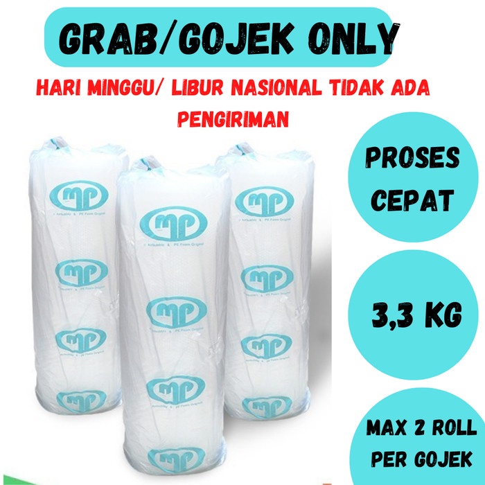 

BUBBLE WRAP ROLL 50 METER HITAM PUTIH BUBLE WRAP MULIAPACK MULIA PACK - MP ORG - Putih