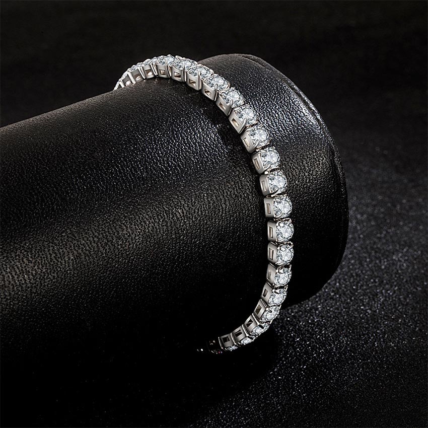 Gelang Bangle Dengan Batu Permata Moissanite Adjustable Untuk Wanita Pernikahan Original Surya