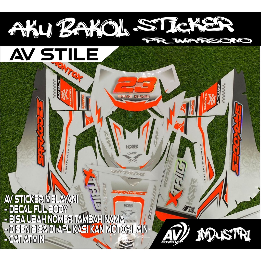 460 dcal sticker crf 150 L kombinasi hologram bisa rikues