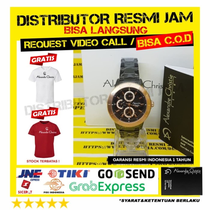 JAM ALEXANDRE CHRISTIE AC2823BF AC 2823 2823 BF GARANSI RESMI 12 BULAN