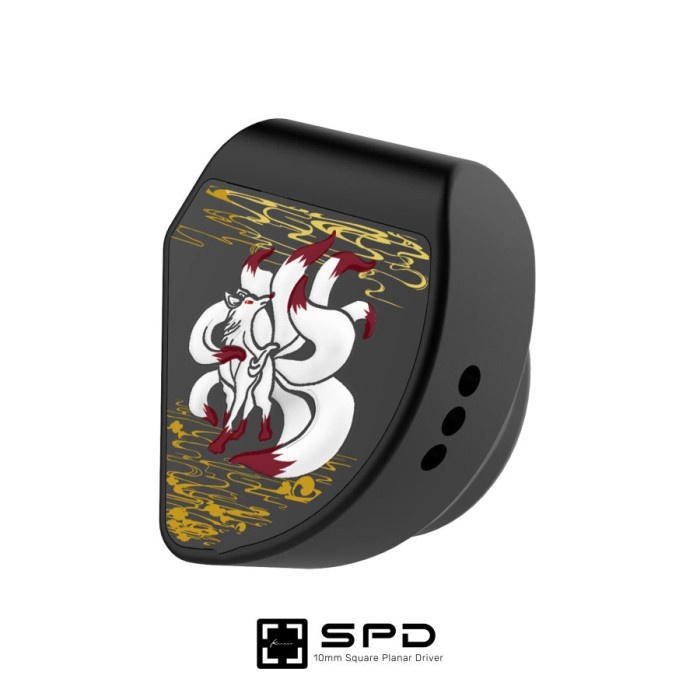 Terlaris ✨-KINERA Celest Gumiho Square Planar Driver + BA In Ear Monitor Earphone - Black-NoGaransi