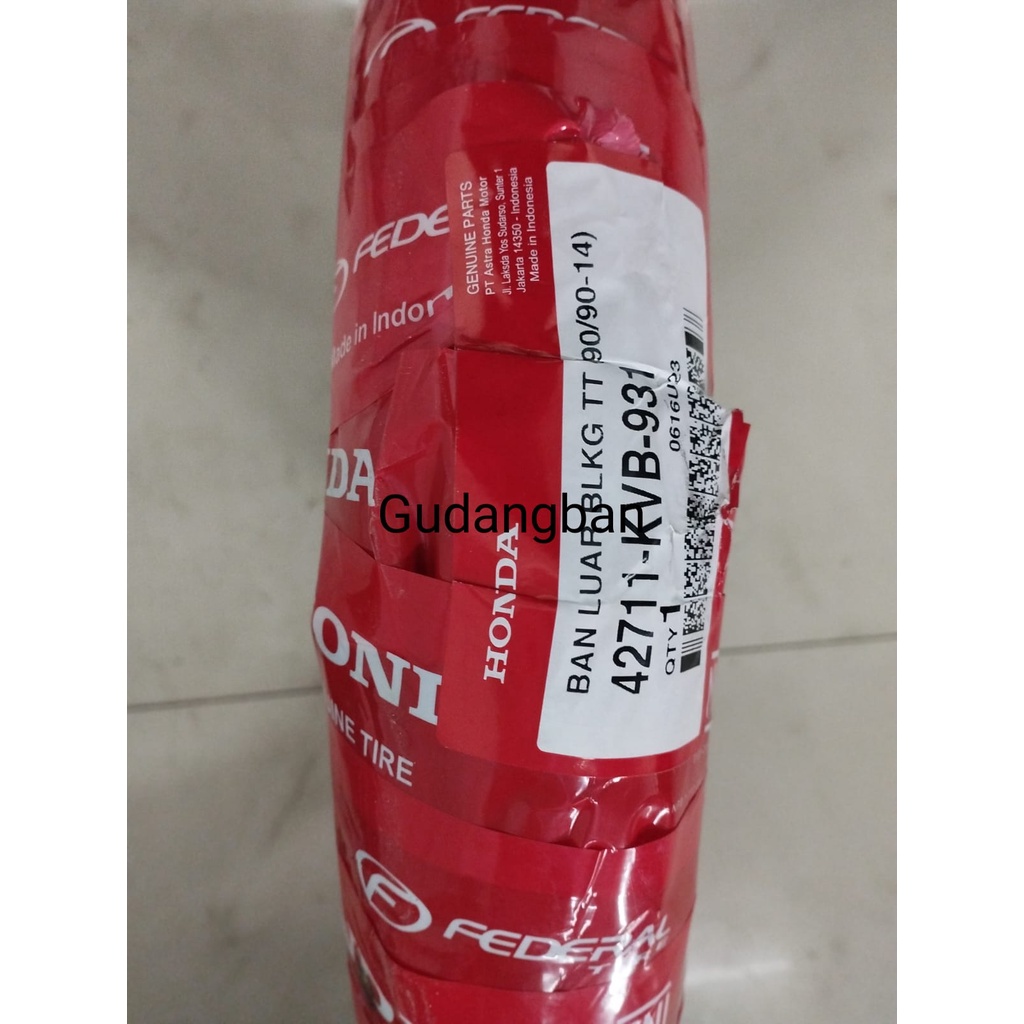 ( TUBETYPE )  AHM FEDERAL 90 90 14 FT235 Asli HONDA Ban luar Motor Matic TT