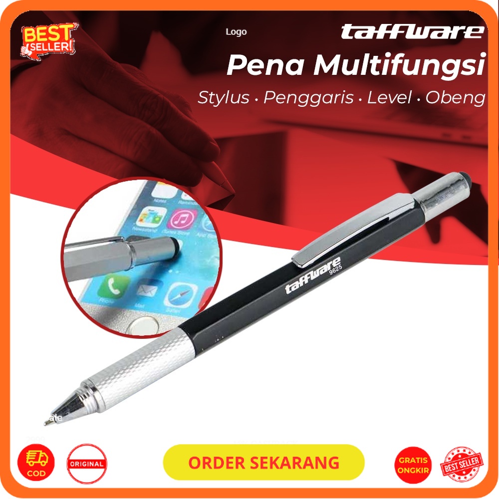 

Pena Pulpen Multifungsi Plastik Stylus Penggaris Level Obeng